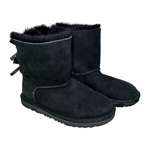 UGG Bailey Bow II Black Boots Size 5  1017394K